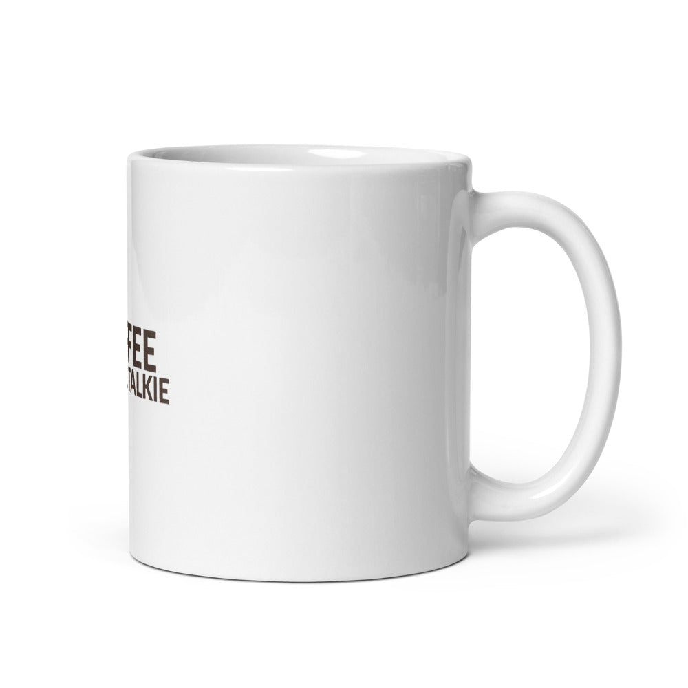 Coffee Before Talkie for Dad Humor Lovers - Operator Curated Slogan - White Ceramic 11oz Mug