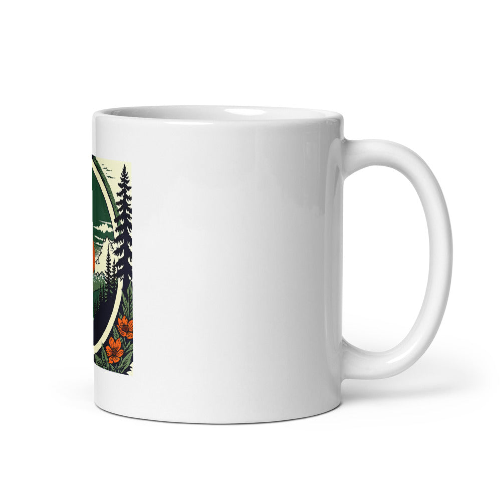 Vintage Sunrise Mountain Poster for Outdoor Adventurers 11oz Mug