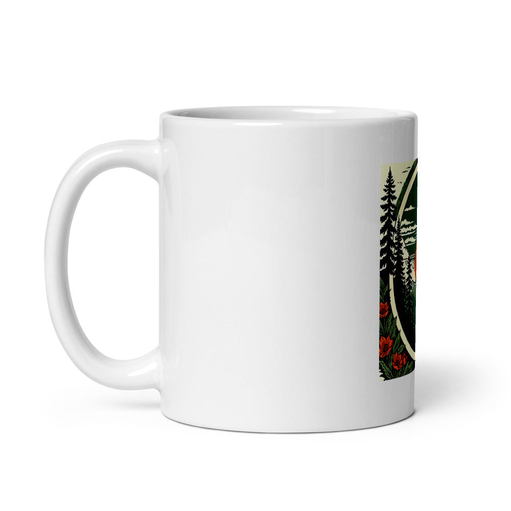 Vintage Sunrise Mountain Poster for Outdoor Adventurers 11oz Mug