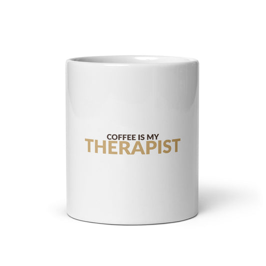 Coffee Is My Therapist Vintage for Dad Humor Lovers 11oz Mug