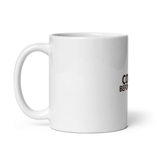 Coffee Before Talkie for Dad Humor Lovers - Operator Curated Slogan - White Ceramic 11oz Mug