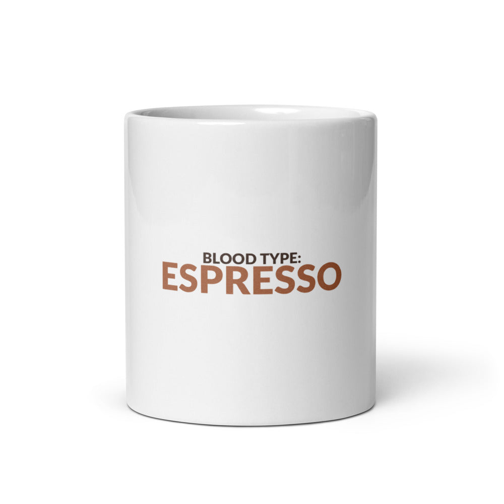 Blood Type: Espresso Dad Humor 11oz Mug