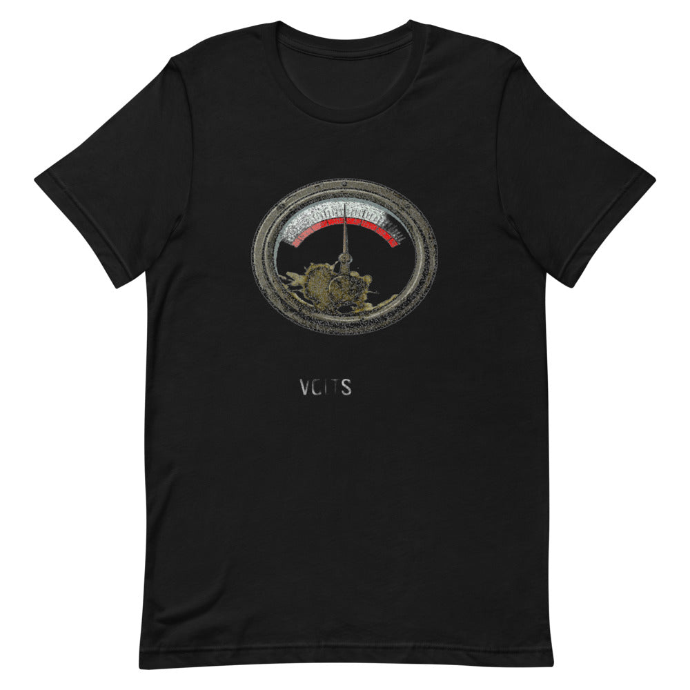 Vintage Electrician Pride Graphic Tee - Blue Collar Voltmeter Badge